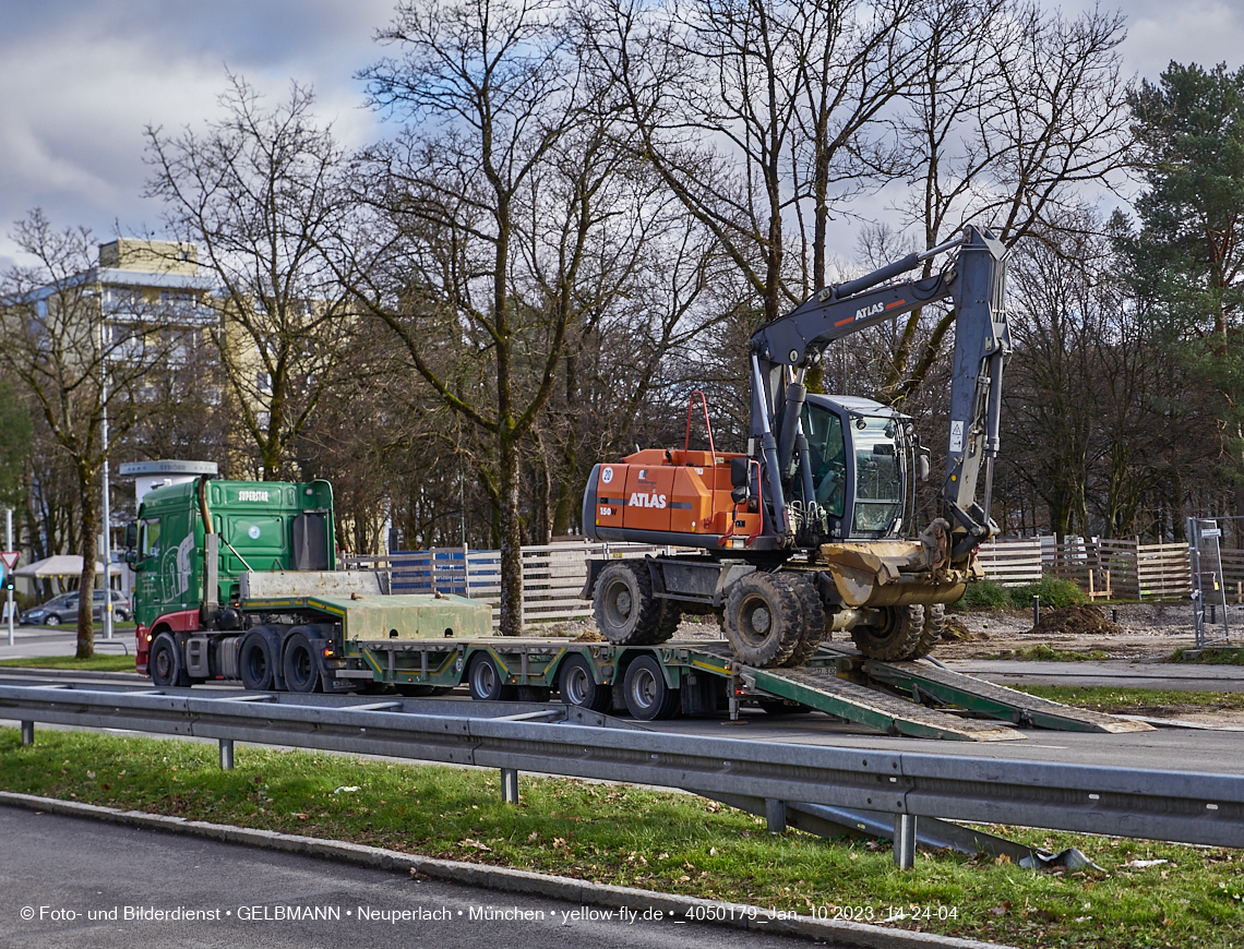 10.01.2023 - Baustelle an der Quiddestraße Haus für Kinder in Neuperlach